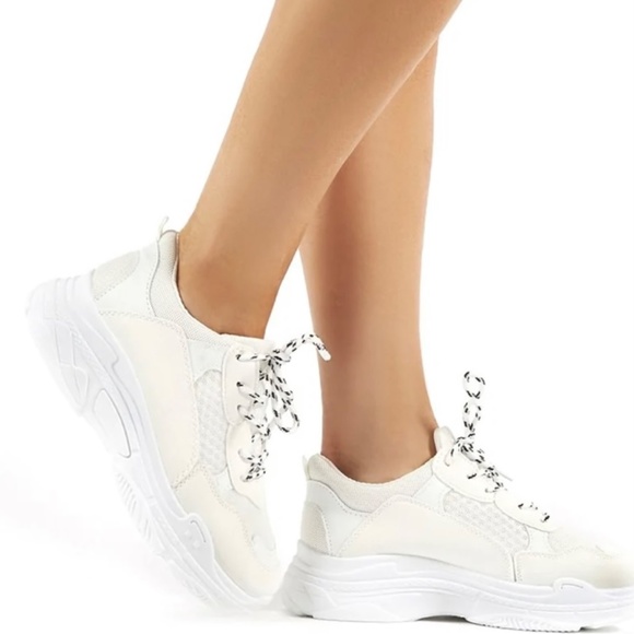 Chunky White Sneakers | Public Desire - Picture 5 of 5